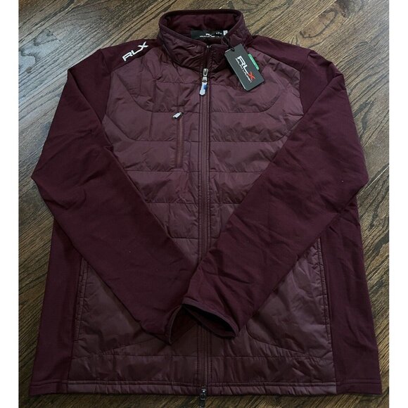 NWT RLX Wool Blend Performance Full Zip Hybrid Jacket Maroon Red Mens Sz XL $248 - Picture 1 of 10